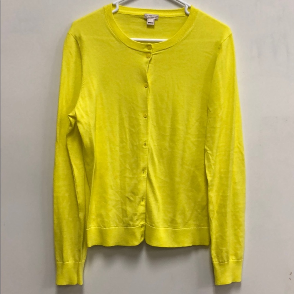 J. Crew Lemon Caryn Cardigan